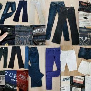 Lot of 15+ Women Jeans, Shorts, Pants 7/8/9